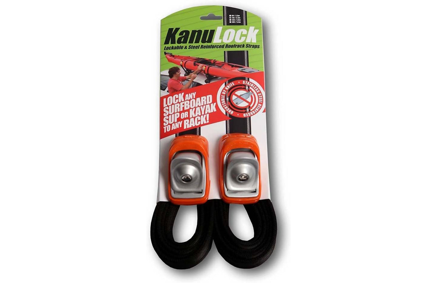 11 foot lockable tie down straps