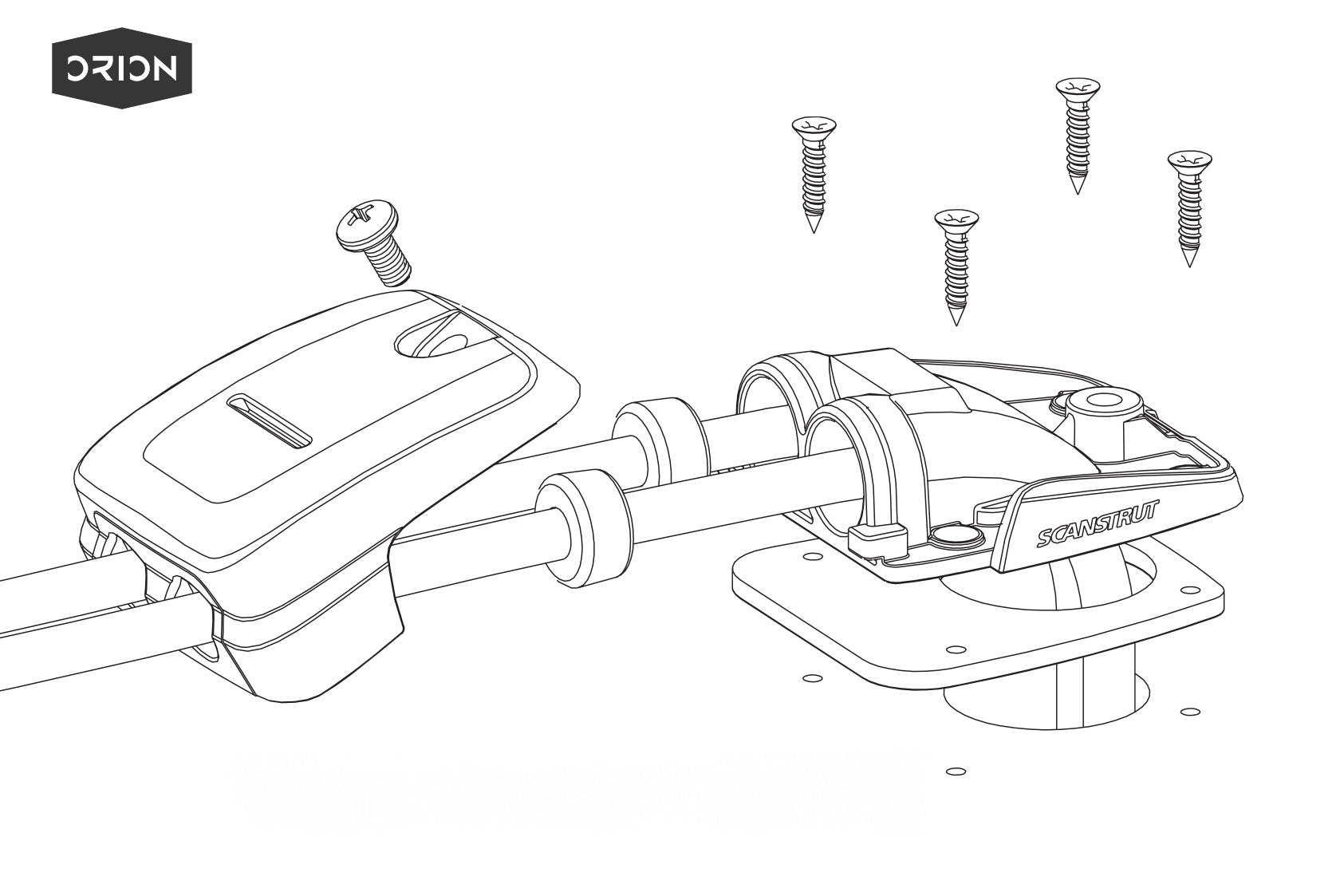 Scanstrut Double Cable Seal DS-HD10-BLK - Assembly Schematic