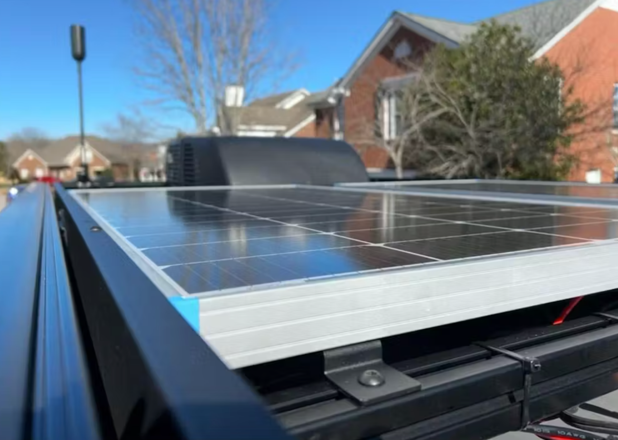 Orion Solid Pocket Rack with Promaster flush mount solar panel brackets