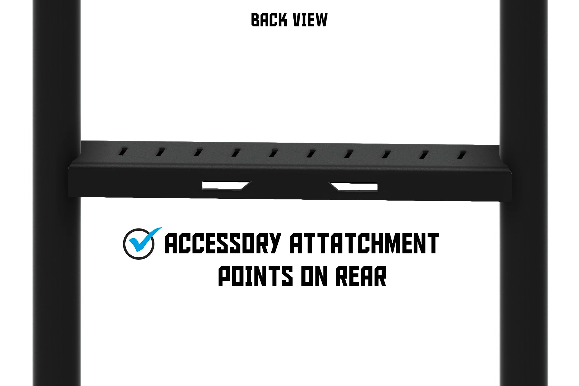 Back view of orion transit van ladder attachment points