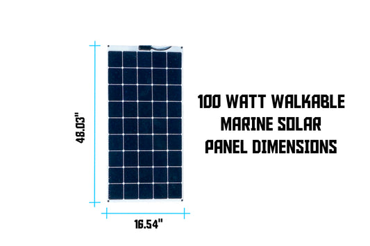 100 Watt Walkable Marine Solar Panel - Maxeon Sunpower Cells