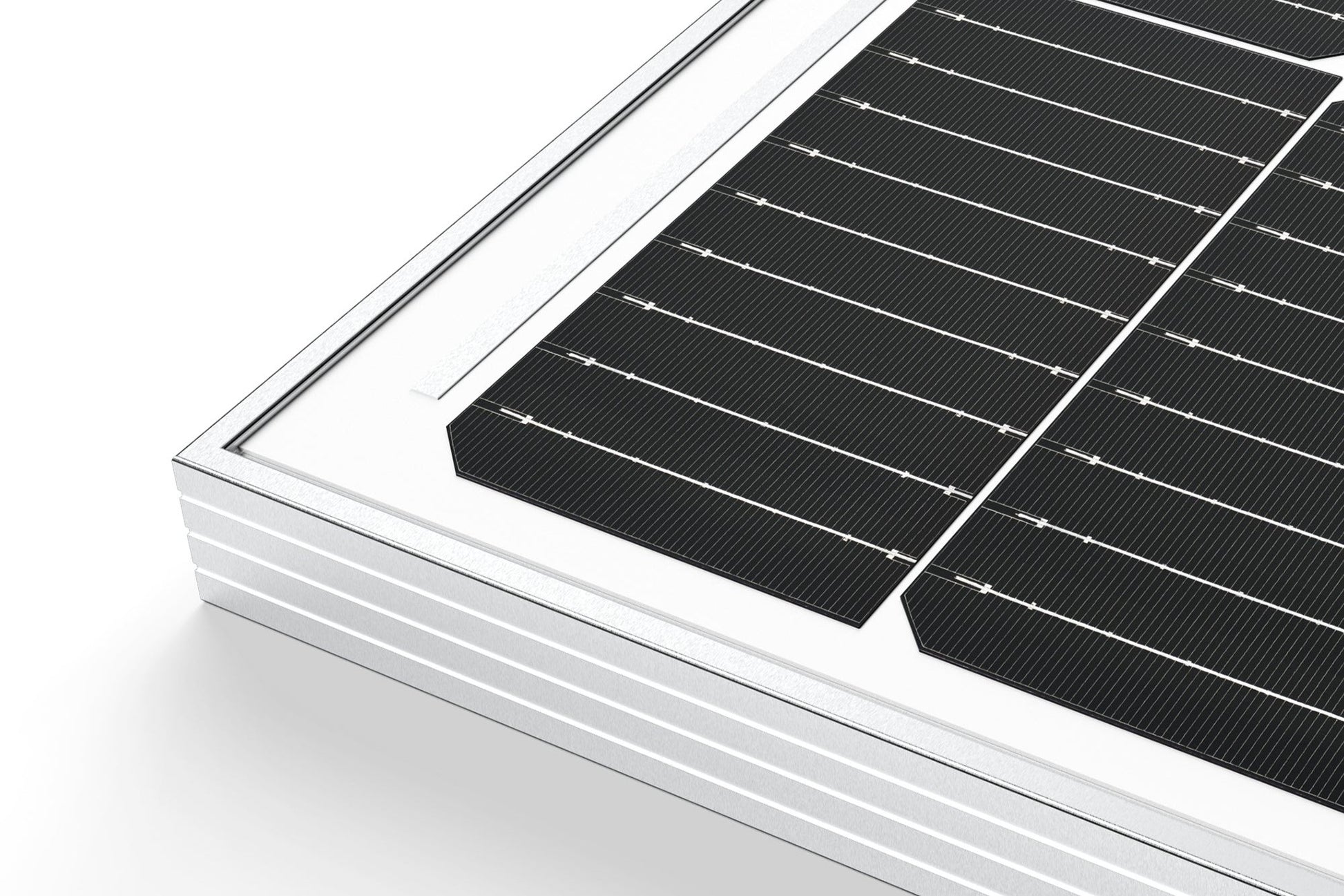 Rich MEGA 100 Watt 12V Solar Panel corner closeup