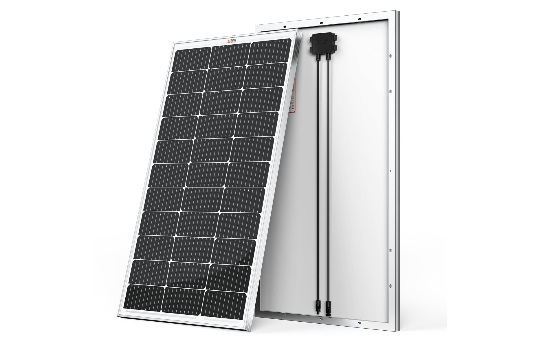 Rich MEGA 100 Watt 12V Solar Panel, UL Certified, ideal for off-grid systems, RVs, boats, and sustainable energy use