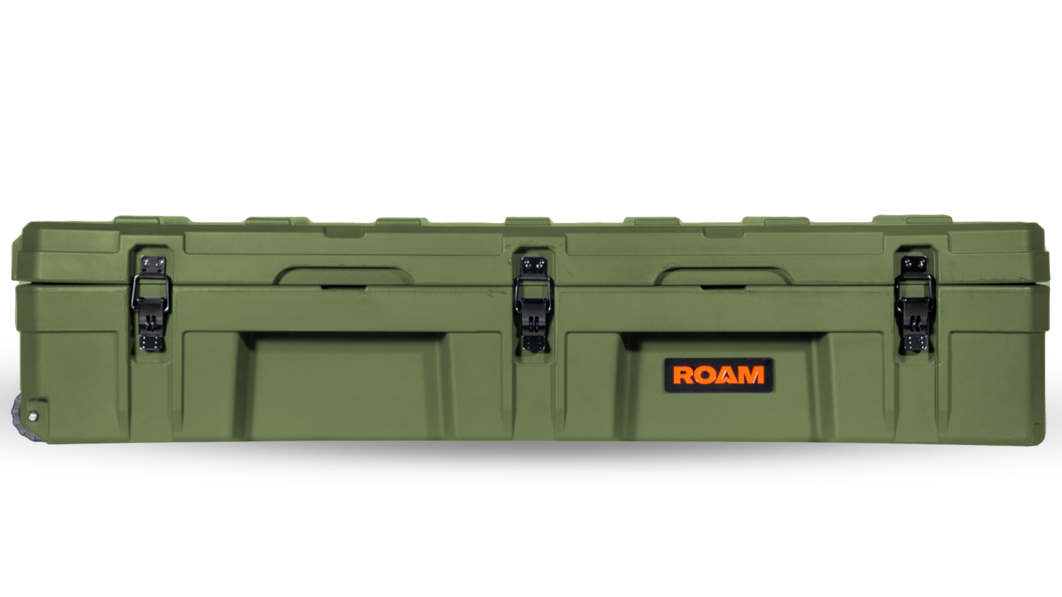 ROAM 128L Rolling Rugged Case Green front latches
