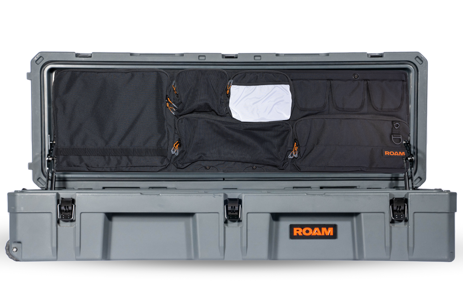 128L Roam lid organizer shown in open 128L roam case