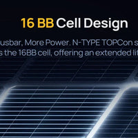 16BB Cell Design with Extended Lifespan - BougeRV N-Type Solar Panel