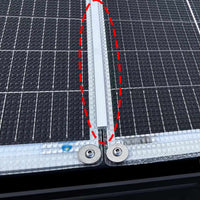 Two 175 watt walkable solar panels with one H channel rail