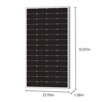 NewPowa 180W Monocrystalline 12V Solar Panel Dimensions. Perfect for Orion Sprinter Rack