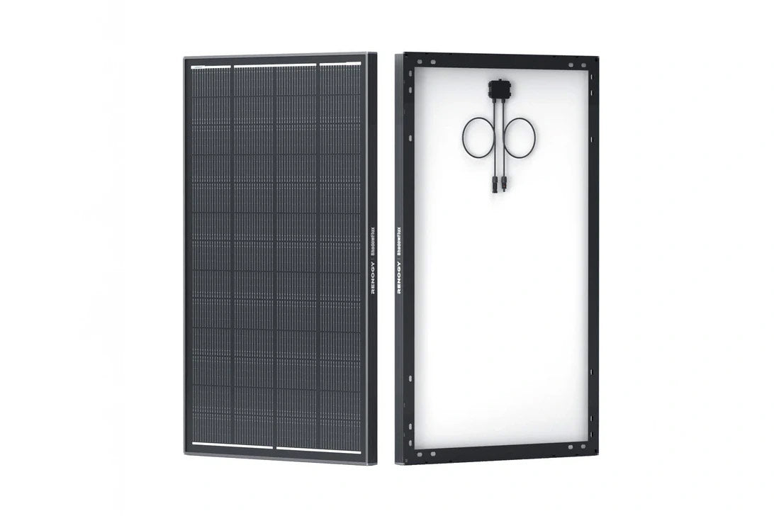 200 watt renogy shadowflux solar panel front and back