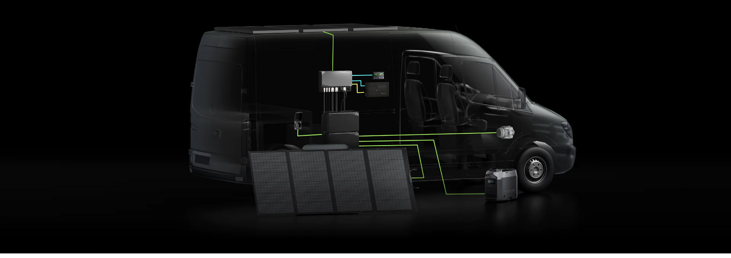 A van with ecoflow power kit and solar - schmatic