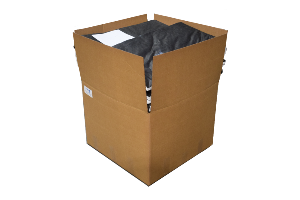 Brown cardboard box with pre-cut 3m thinsulate inside