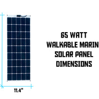 65 watt walkable solar panel dimensions