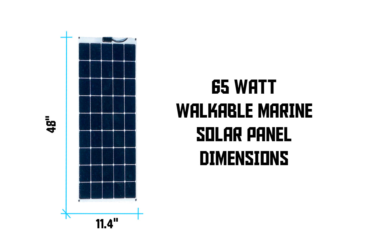 65 watt walkable solar panel dimensions