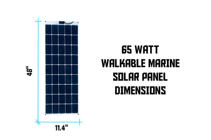 65 watt walkable solar panel dimensions