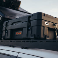 66L Roam Case mounted on roof rack