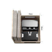 An ecoflow Powerkit Gen 1 powerhub and 5kwh battery in a cabinet 