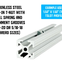 15S Tnut in 1.5" extrusion