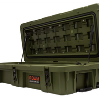 green opened 95L Roam Rugged Case