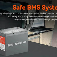 12V 100Ah Battery with BMS Protection and Real-Time Monitoring via App
