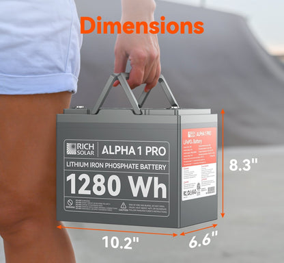 Lightweight and Compact Lithium Battery for Van Conversions and RVs
Dimensions