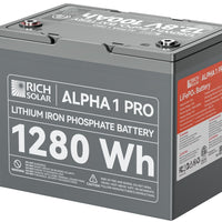 ALPHA 1 PRO 12V 100Ah LiFePO4 Battery for Off-Grid, RVs, and Van Conversions