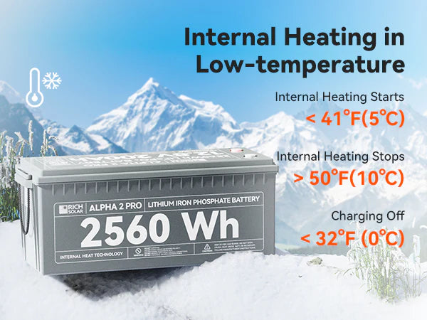 ALPHA 2 PRO Battery with Internal Heating for Cold Weather Efficiency
