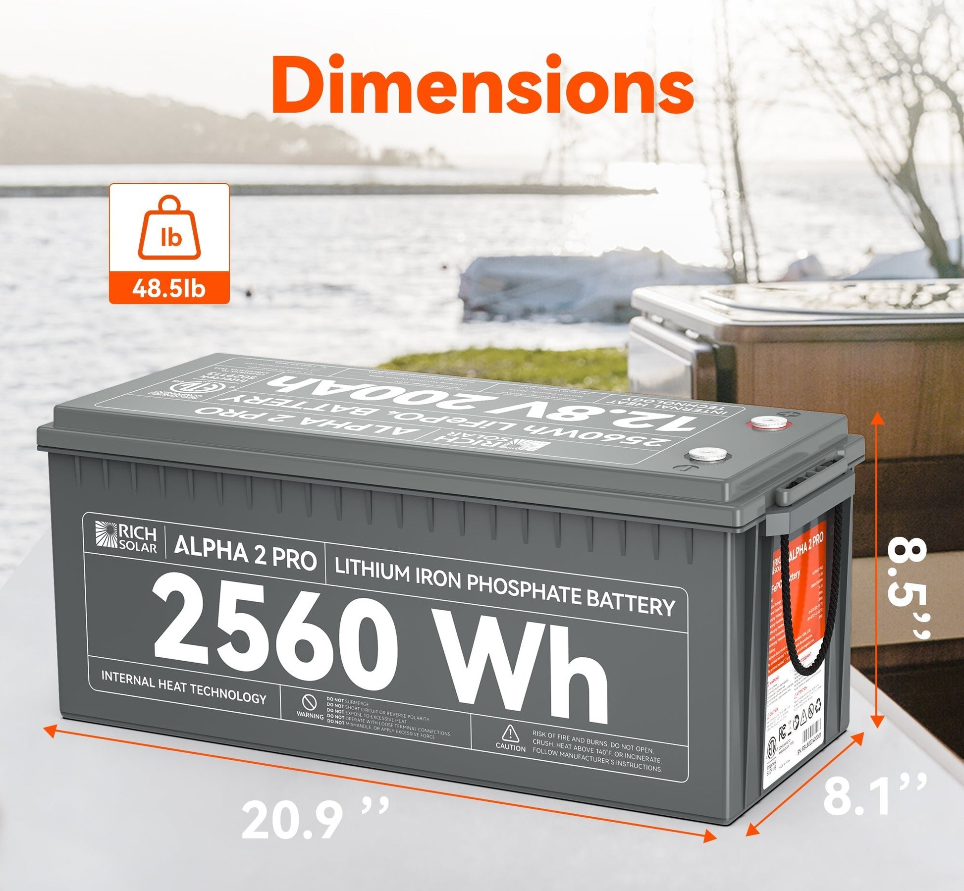 Lightweight and Compact Lithium Battery for Van Conversions and RVs
