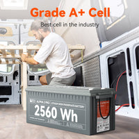 A+ Grade Cells LiFePO4 Battery for RV, Van, and Off-Grid Applications
