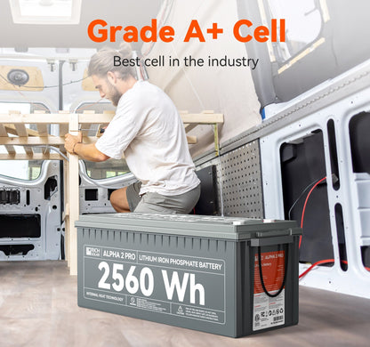 A+ Grade Cells LiFePO4 Battery for RV, Van, and Off-Grid Applications
