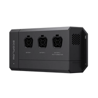 Angled view of EcoFlow Power Dock showing 48V DC output and input connections