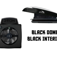 AirPlus roof fan with black dome and black interior shroud