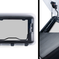 Black Interior NomadicArk 700 x 500mm van and RV skylight roof hatch shown closed, blackout shade and screen, and hinge and latch