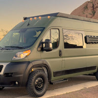 Ram Promaster Van by Boho with Orion Stealth+ Roof Rack and Side Ladder