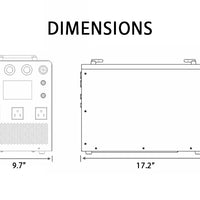 Dimensions of a 6000 comvolt power station