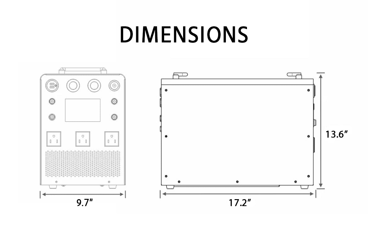 Dimensions of a 6000 comvolt power station