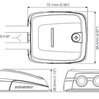 Scanstrut Double Cable Seal DS-HD10-BLK - Dimensions