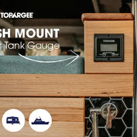 Topargee flush mount water tank gauge front view