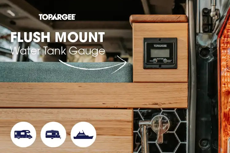 Topargee flush mount water tank gauge front view