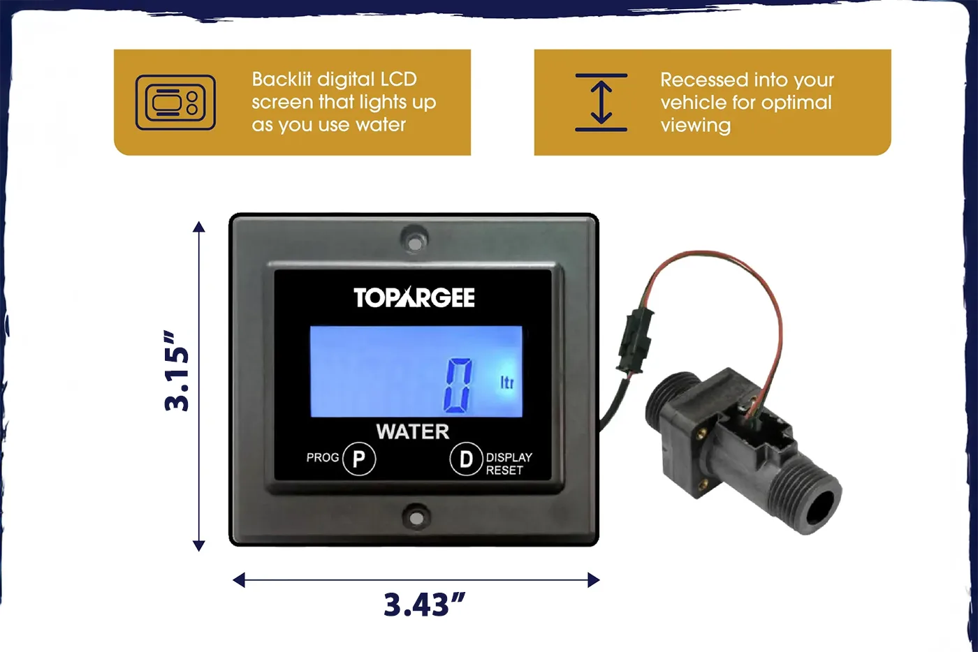Flush Mount Water Tank Gauge