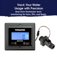 Flush mount fresh water tank gauge with inline sender kit