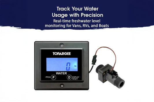 Flush mount fresh water tank gauge with inline sender kit
