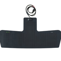 Lensun 45W flexible solar panel for Ford Transit hood – top-down view on white background