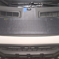 45W hood-mounted flexible solar panel installed on Ford Transit van for off-grid charging