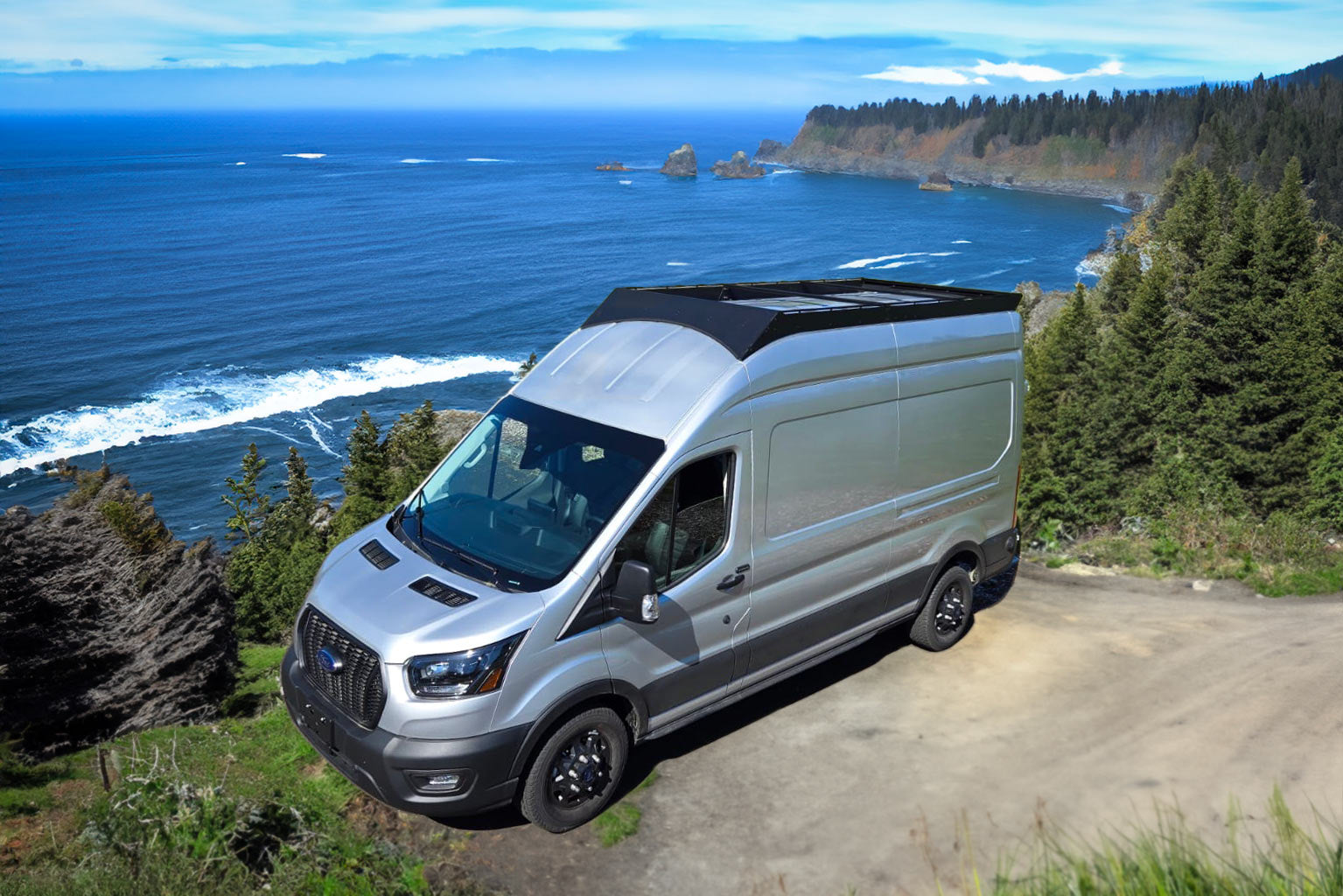 Ford Transit on oregon coast