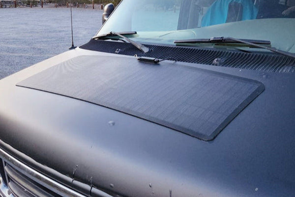 Ford Econoline E250 Van Lensun 75W Hood Flexible Solar Panel