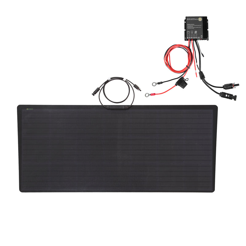 Ford Sportsmobile E350 Van Lensun 105W 12V Hood Flexible Solar Panel