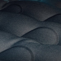 Close-up of durable, 300D Oxford, puncture-proof fabric with text overlay. 