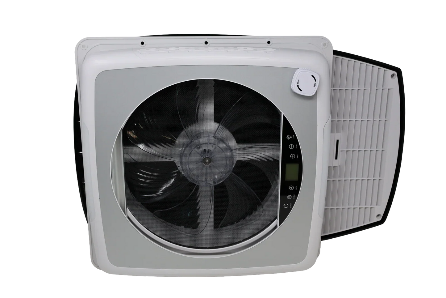 Probreeze 12v fan shown from bottom