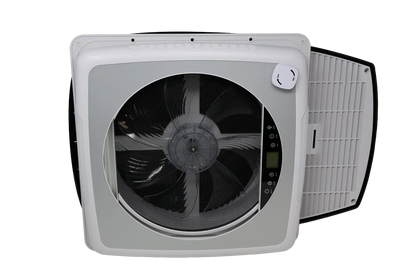 Probreeze 12v fan shown from bottom