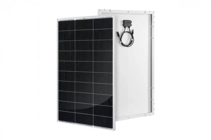 Rich 150w solar panel with wiring on a white background